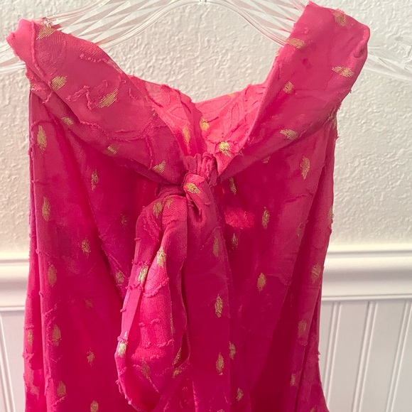 NWT Donna Ricco Halter Midi Dress - Fuchsia- Size 12 - Picture 10 of 10